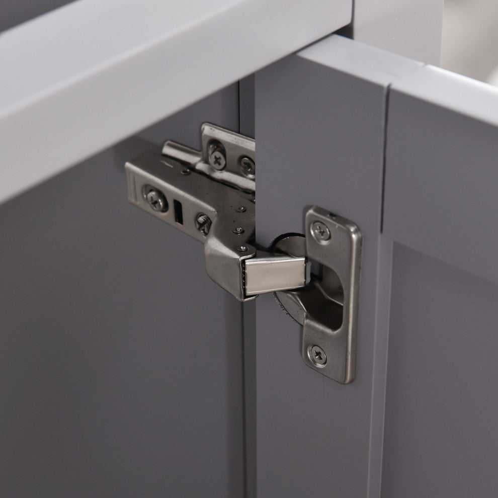Bathroom Vanity Set, Base:Gray, 60", Without Mirror