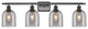 Ballston-Bella 4-Light 36" Bath Vanity Light, Oil Rubbed Bronze, Light Smoke