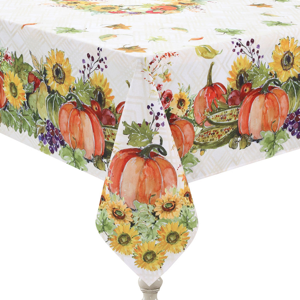 Laural Home Cornucopia Harvest 70" X 144" Tablecloth