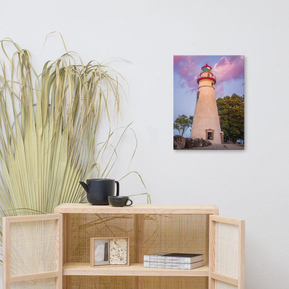 Marblehead Lighthouse at Sunset Coastal Landscape Canvas Prints, 18" X 24"