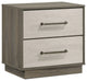 Fenwick 2-drawer Nightstand Bedside Table Grey Oak