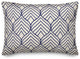 Navy Geo Leaf Pattern 14x20 Indoor / Outdoor Pillow