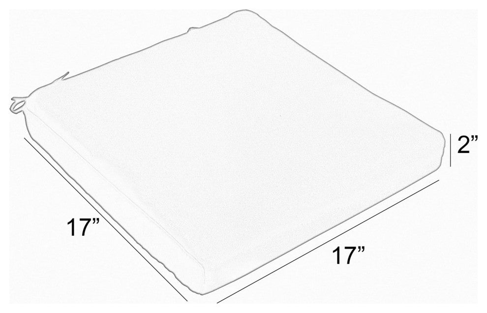 Sorra Home Pensacola Multi Corded Chair Pad, Set of 2, 17"x17"x2"