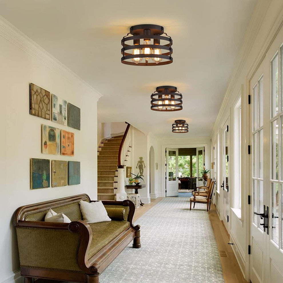 3 Light Farmhouse Ceiling Light Fixtures Farmhouse Black Industrial Ceiling Lamp