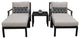 kathy ireland Madison Ave. 5 Piece Aluminum Patio Furniture Set 05b, Truffle