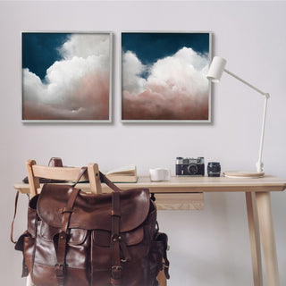 Flullfy Clouds Deep Blue Sky,24 x 24