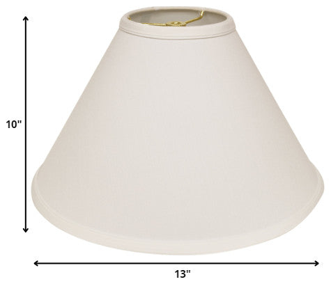 13" White Deep Cone No Slub Lampshade