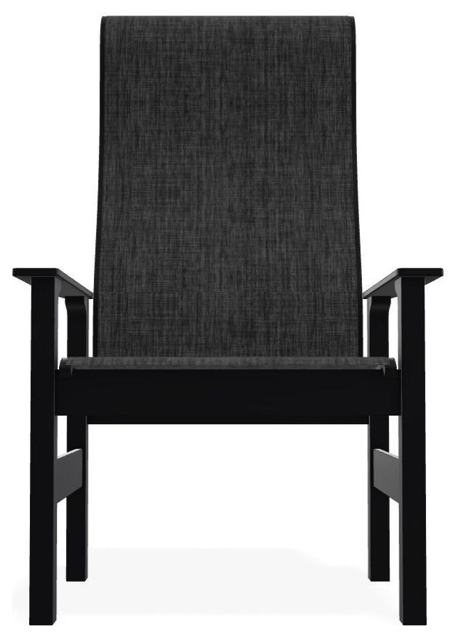 Leeward Sling Outdoor Supreme Armchair, Augustine Shadow/Black