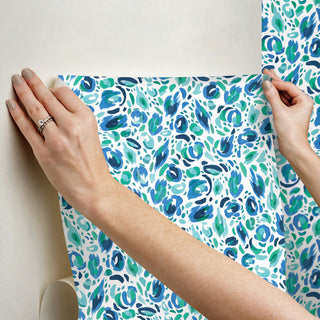 EttaVee Brushstroke Leopard Peel & Stick Wallpaper