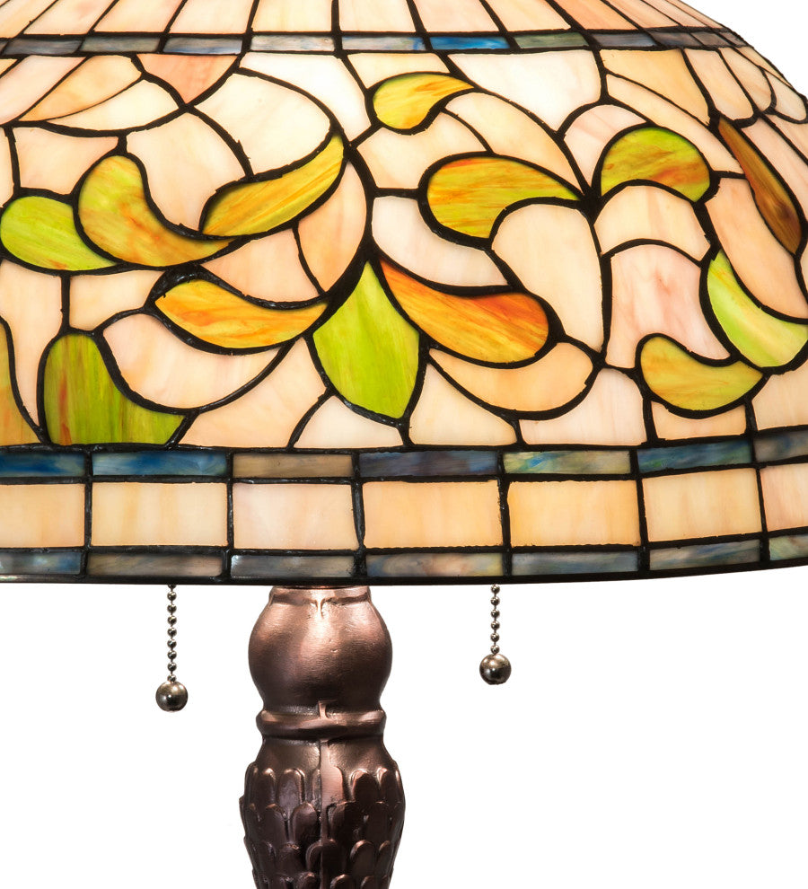 31 High Tiffany Turning Leaf Table Lamp