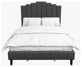 Gastone Tufted Upholstered Platform Bed, Gray