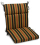20"X42" Patterned Outdoor Squared Seat/ Back Chair Cushion, Lyndhurst Raven