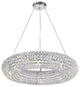 Chandelier, Chrome, 24"