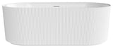 Linyi Freestanding Acrylic Soaking Bathtub, White, 59.1"l X 31.5"w