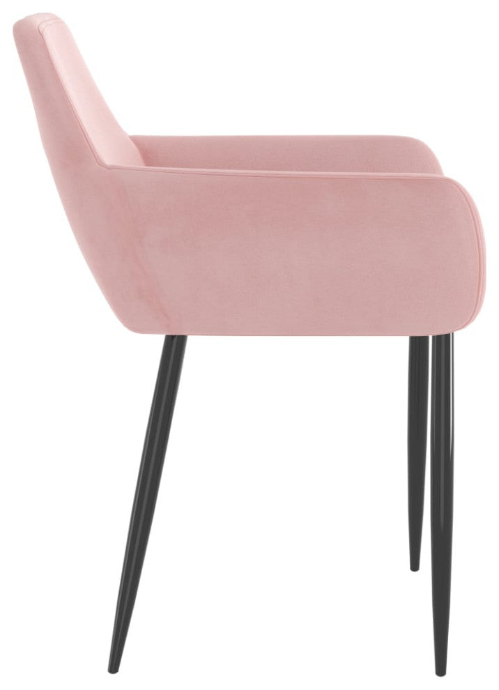 vidaXL Dining Chairs 4 pcs Pink Velvet
