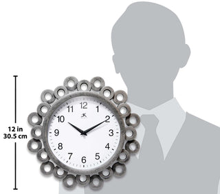 Ellipse 12" Silver Decorative Wall Clock