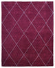 HAND KNOTTED LOOM SILK ECO-FRIENDLY AREA RUGS -8'x10',Rectangle,Red,Contemporary