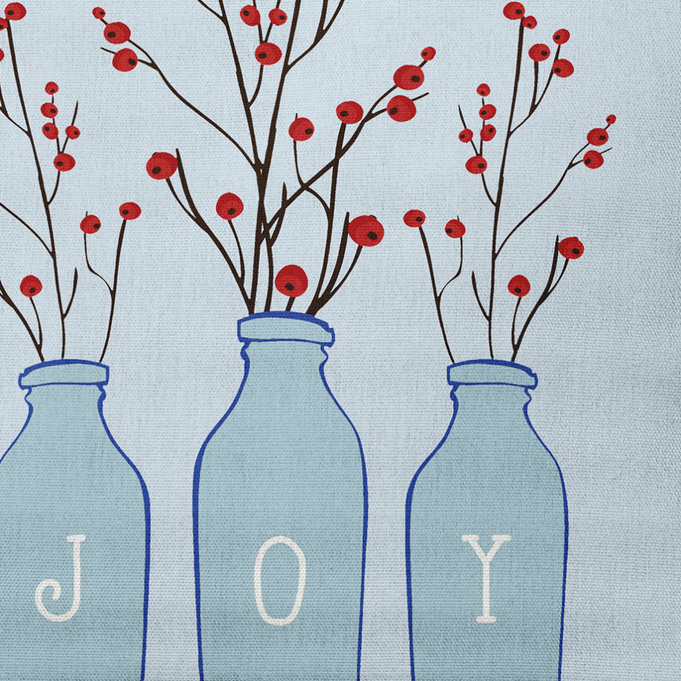 Joy Decorative Throw Pillow, Blue, 18"x18"