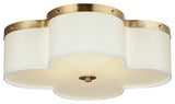 Maxim Lighting Clover 4-Light Flush Mount, Satin Brass, 12244OFSBR