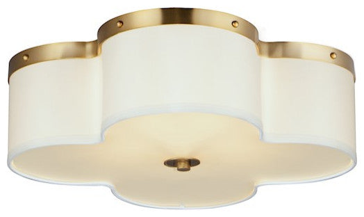 Maxim Lighting Clover 4-Light Flush Mount, Satin Brass, 12244OFSBR