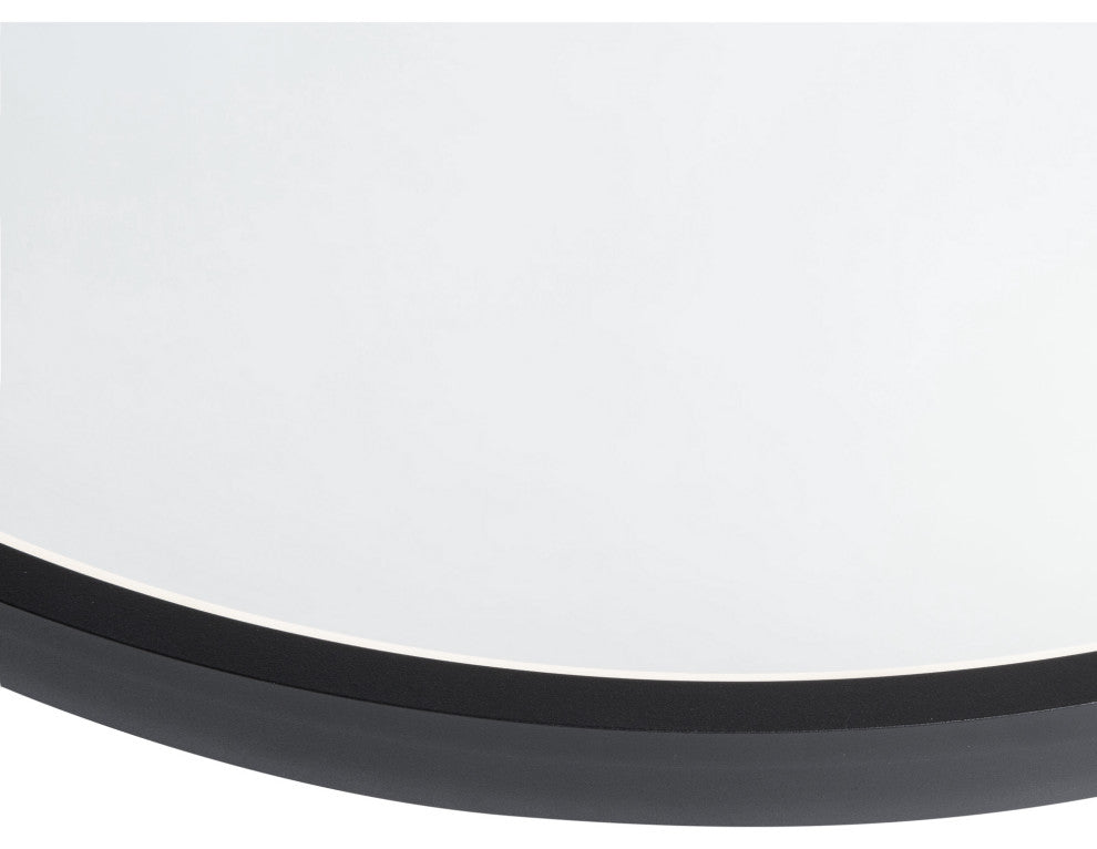 Reflections - 25W Round LED Mirror - Matte Black