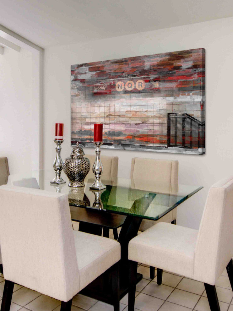 "Downtown and Brooklyn" Print on Canvas, 18"x12"