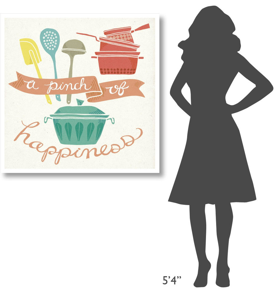 "A Pinch of Happiness" Digital Paper Print by Mary Urban, 38"x38"