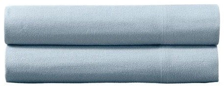 Heavyweight Cotton Flannel Pillowcase Set, Blue, King Pillowcases Pair