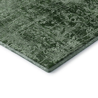Premium Machine Washable Mayfield AMF559 Emerald 8' x 8' Round Rug