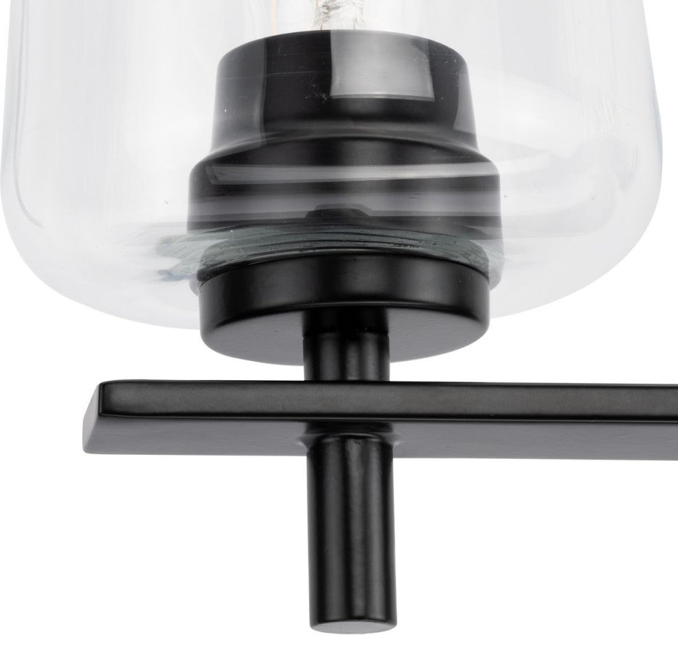 Calais 14.62" 2-Light Matte Black Vanity Light