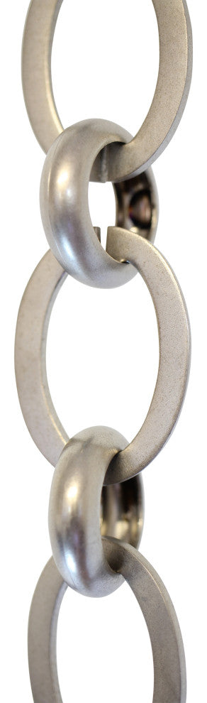 RCH Hardware Brass Loop Chandelier Chain, 3', Satin Nickel, U40