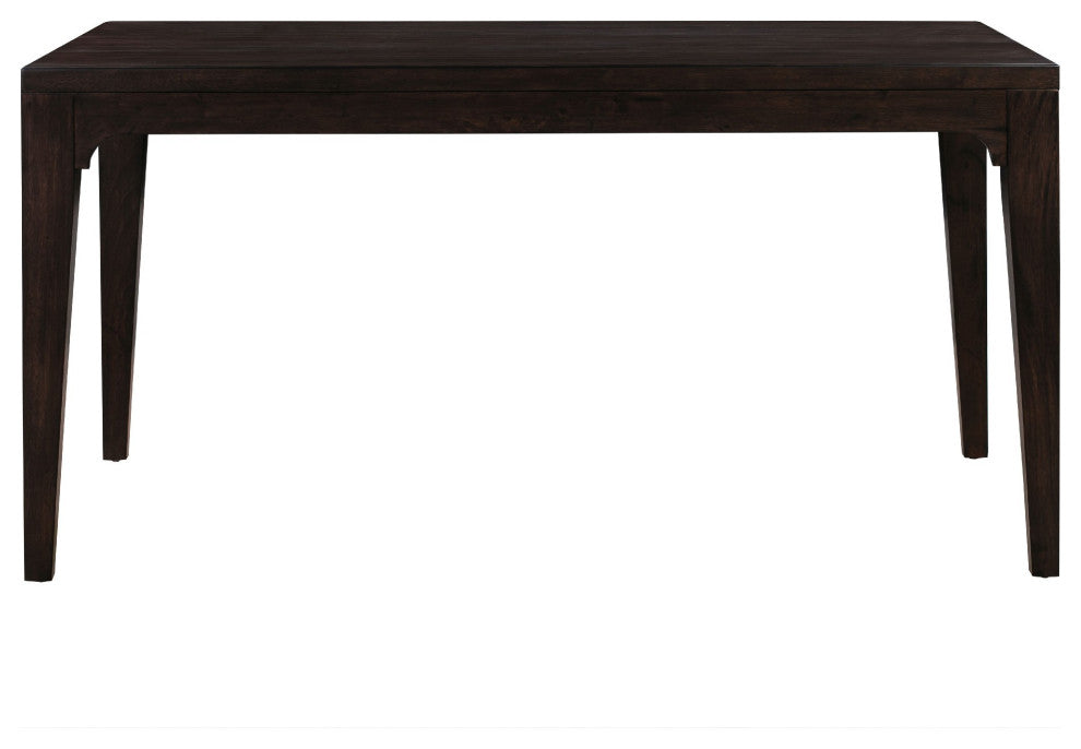 Benzara BM273611 Mango Wood Rectangular Dining Table, Tapered Legs, Brown