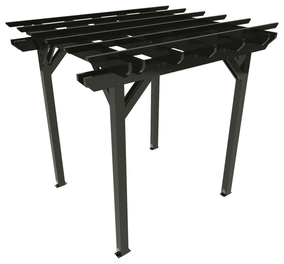 The Sequoia Professional Commercial Grade Ridgecrest 8x8 Pergola, Black