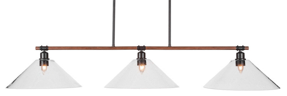 Blacksmith 3-Light Bar, Clear Bubble
