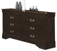 Coaster Louis Philippe Dresser in Cappuccino