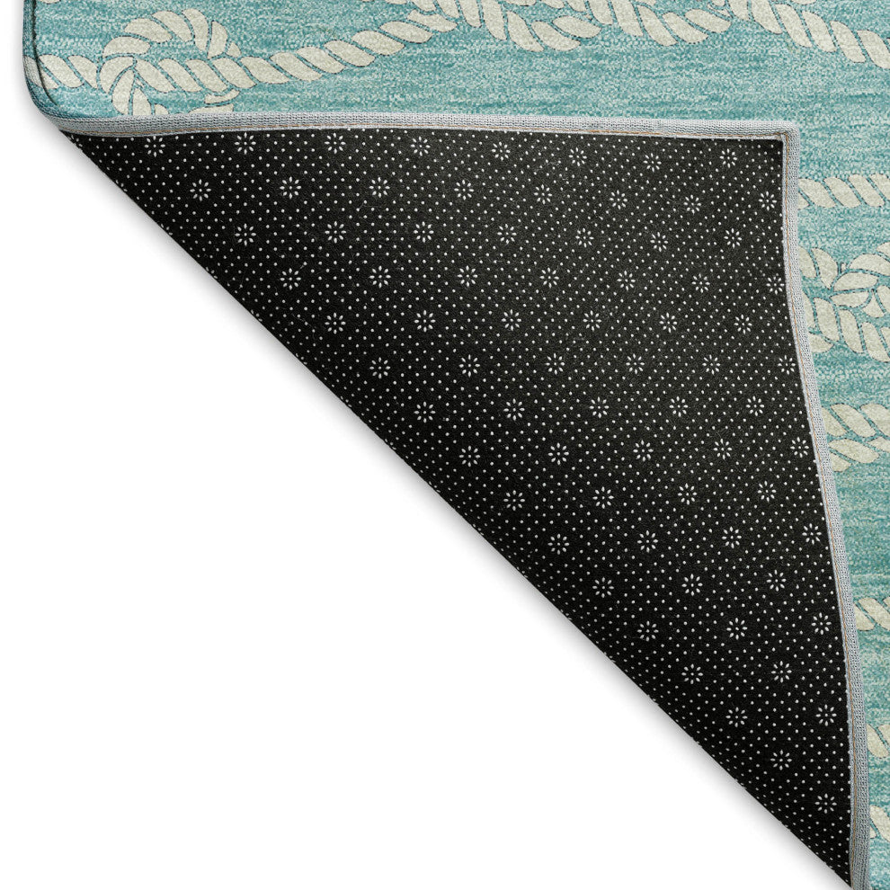 Addison Premium Washable Mayfield AMF152 Blue 2'3" x 7'6" Runner Rug