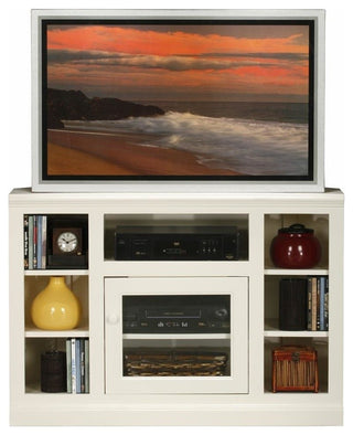 Eagle Furniture 63" Coastal Corner Entertainment Console , Soft White