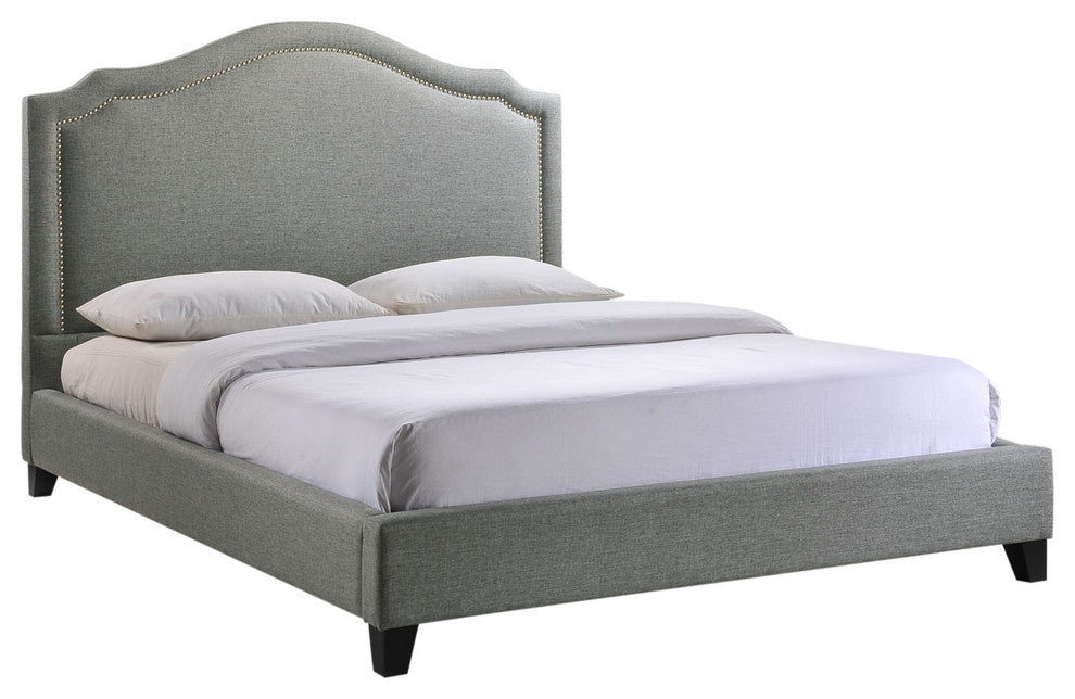 Modern Contemporary Bedroom Queen Bed Frame Gray