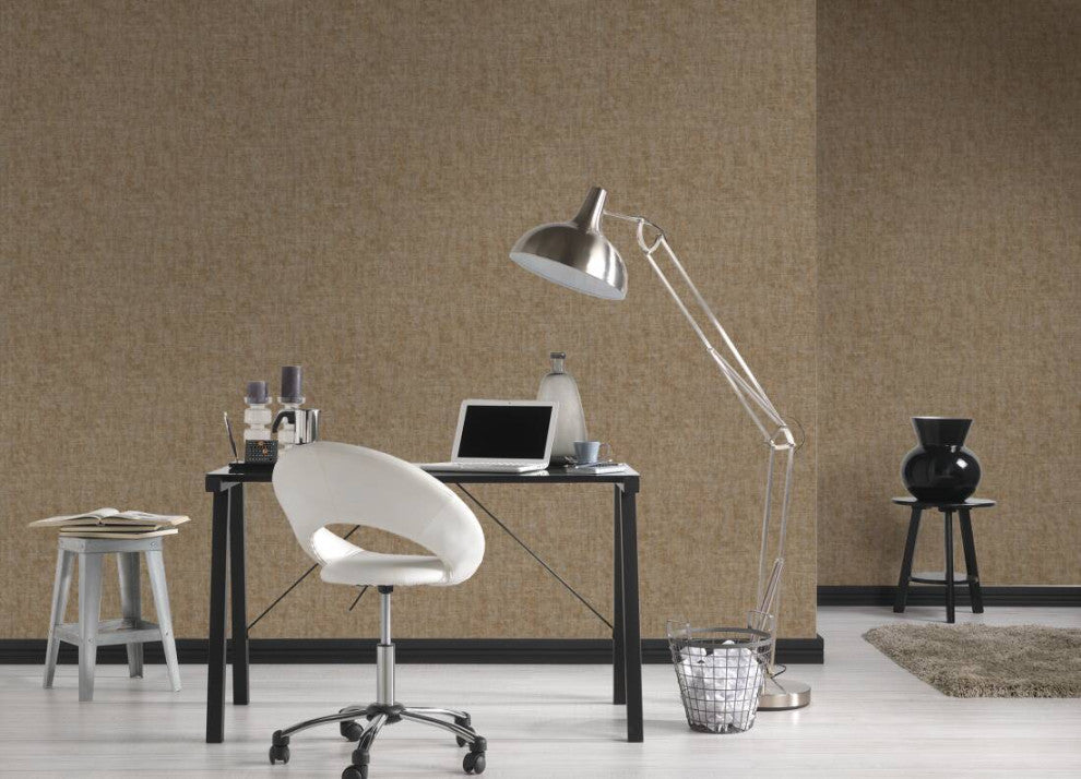 Plain Textured Wallpaper, Scattered Plaster Spots, Brown, 1 Roll