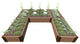 Classic Sienna Walk-In U-Shape Ft. Bragg 8'x8'x11" Raised Garden Bed, 1" Profile