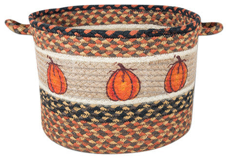 Uharvest Pumpkin Printed Utility Basket, 13"x9"