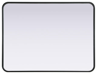 Home Living Contour Metal Rectangle Mirror 27x36, Black