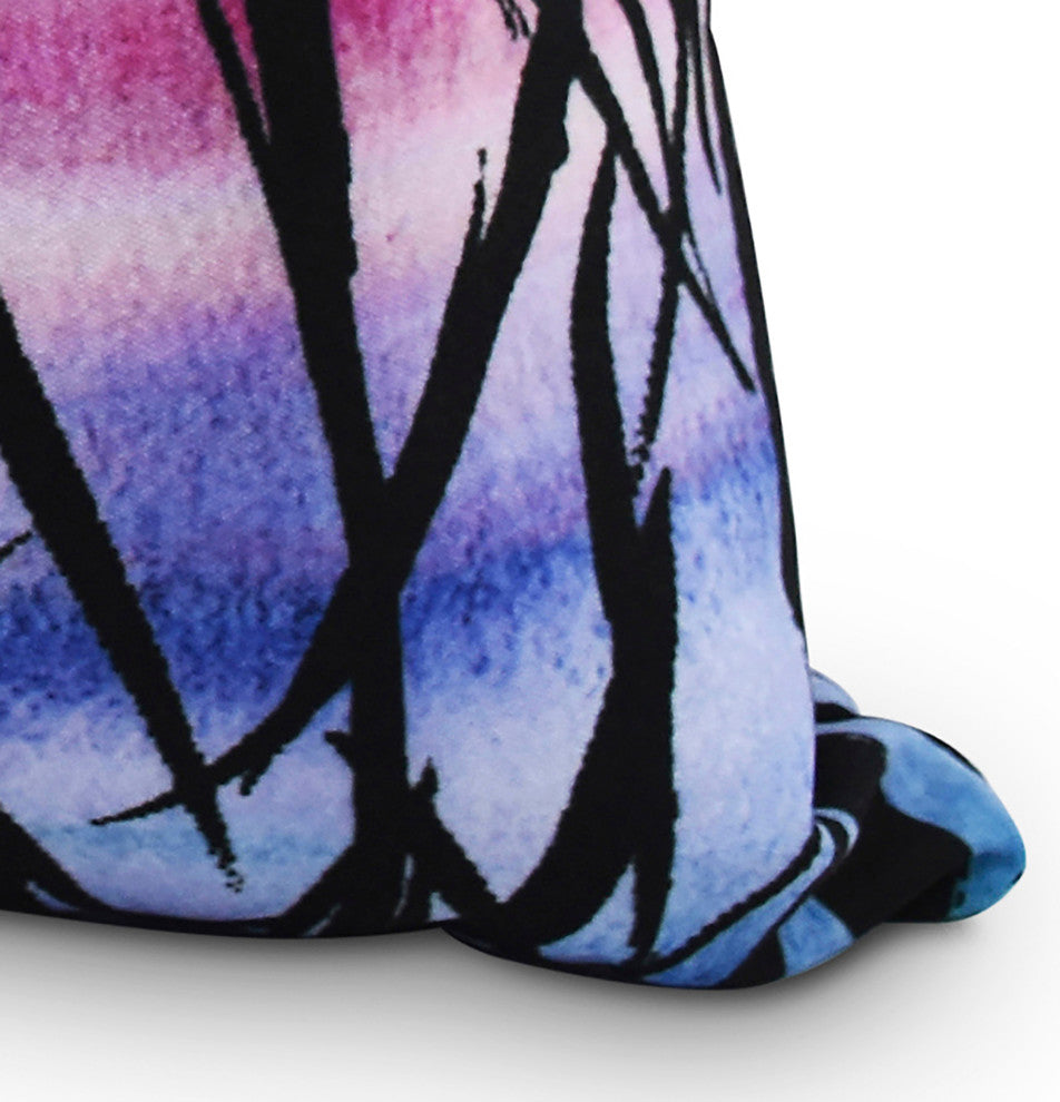 20" Sunset Branches Multi Floral Print Decorative Throw Pillow