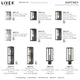 Gaffney 1-Light Black Outdoor ADA Medium Wall Lantern, Brushed Nickel Accents
