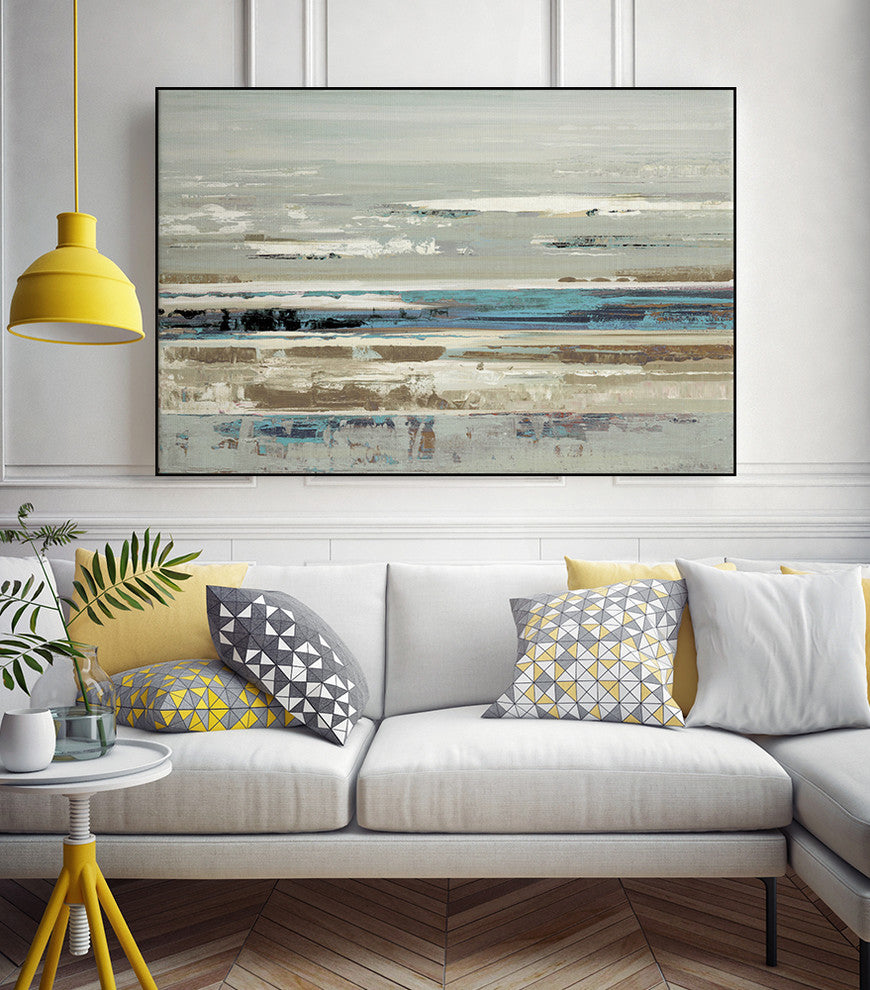 "Eternal Horizon I" Art block Framed Canvas, 32"x24"