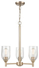 3 Light 18.75 in. Modern Gold Chandelier