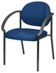 HomeRoots 24" Set of 2 Bright Navy Fabric Guest Arm Chairs