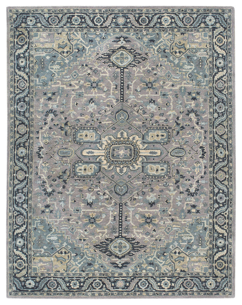 Capel Smyrna-Serapi Silver Azul 3158_300 Hand Tufted Rugs - 7' X 9' Rectangle