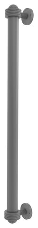 18" Refrigerator Pull With Groovy Accents, Matte Gray
