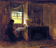 Eastman Johnson Interior of a Farm House in Maine Gallery Wrapped Canvas Print